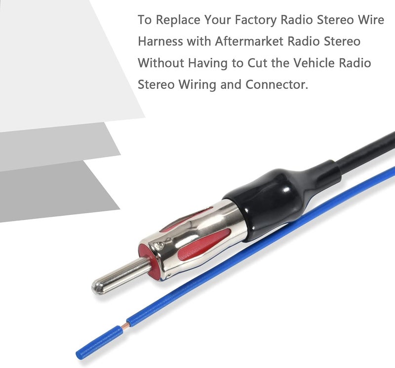 RED WOLF Vehicle Radio Stereo Wire Harness with Antenna Connector Adapter Fit Honda Fit 2007-2008 Civic 2006-2011, CR-V2007-2011, Select Acura RDX/Integra 1989-2015 Aftermarket Radio Receiver - Image 5